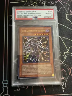 2003 Yugioh DCR-073 DARK CRISIS 1ST Edition SKULL ARCHFIEND OF LIGHTNING PSA 10 - Image 1