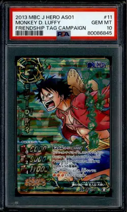 Monkey D. Luffy - AS-011 - PSA 10 - Promo - Carddass - One Piece - 86845 - Image 1