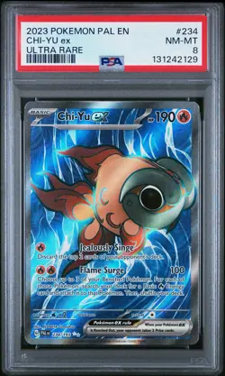 2023 Pokemon Pal En-Paldea Evolved #234 Chi-Yu Ex Ultra Rare PSA 8 - Image 1