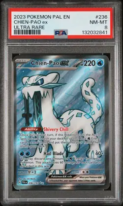 2023 POKEMON PAL EN-PALDEA EVOLVED ULTRA RARE #236 CHIEN-PAO EX PSA 8 - Image 1
