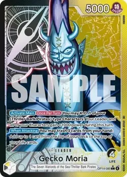 One Piece TCG OP14-080 Gecko Moria Leader Alt Art AA Card Game CCG English - Image 1