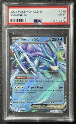 SUICUNE EX PSA 9 2023 POKEMON CLASSIC COLL#010/034 CLB CELEBRATIONS EN MINT 272 - Image 1