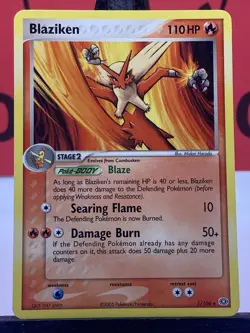 Blaziken 1/106 Great Encounters Pokemon TCG Regular Rare 2005 VLP - Image 3