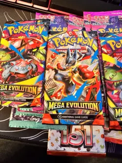 Random Sealed Pack Of Pokemon Cards Phantasmal Flames Mega Evolution - Image 1