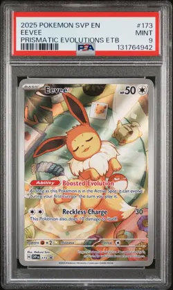 2025 POKEMON SVP EN-SV BLACK STAR PROMO #173 EEVEE PSA 9 - Image 1