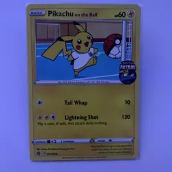 Sealed - Pikachu On the Ball Pokemon Card, 001/005, Fustal Football Promo - Image 1