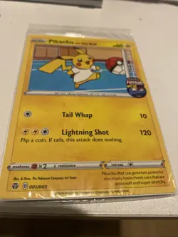 Sealed - Pikachu On the Ball Pokemon Card, 001/005, Fustal Football Promo - Image 5