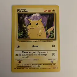 Pikachu E3 Stamped Pokemon Card Base Set 58/102 Yellow Cheeks 1999 • NM Or B - Image 1