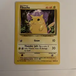 Pikachu E3 Stamped Pokemon Card Base Set 58/102 Yellow Cheeks 1999 • NM Or B - Image 3