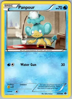 Panpour 28/99 Common Next Destinies Pokemon NM - Image 1
