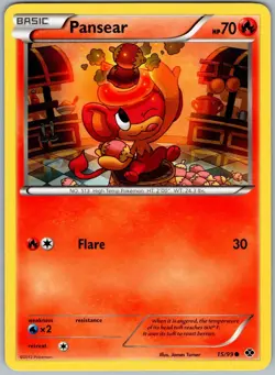 Pansear 15/99 Common Next Destinies Pokemon NM - Image 1