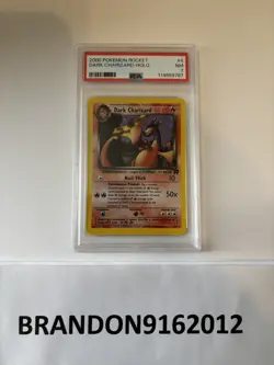 Dark Charizard 4/82 PSA 7 NM Pokemon Team Rocket Unlimited Holo Rare English - Image 1