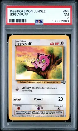 1999 POKEMON JUNGLE #54 JIGGLYPUFF PSA 7 - Image 1