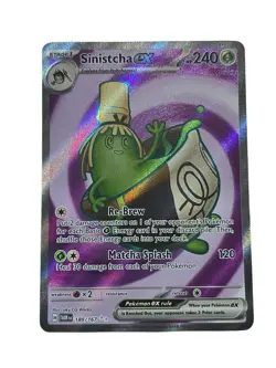 Sinistcha ex 189/167 Twilight Masquerade Ultra Rare Full Art Pokemon - Image 1