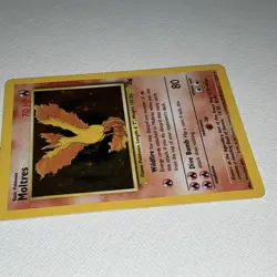 Pokemon Moltres Holo Rare 70 HP Fossil 12/62 Unlimited 1999 English TCG Card - Image 3