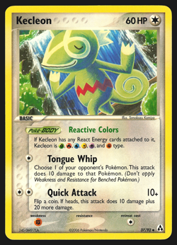 Kecleon 37/92 EX Legend Maker Pokemon Card NM - Image 1