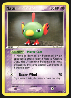 Natu 66/107 EX Deoxys Pokemon Card LP - Image 1