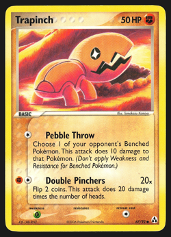 Trapinch 67/92 EX Legend Maker Pokemon Card LP - Image 1