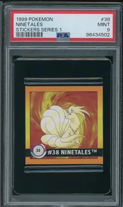 NINETALES #38 Pokemon Artbox Stickers Series 1 - PSA 9 MINT - Image 1