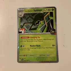 NM Team Rocket's Spidops 020/182 Cosmos Holo Play! Pokemon Prize Pack Series 8 - Image 1