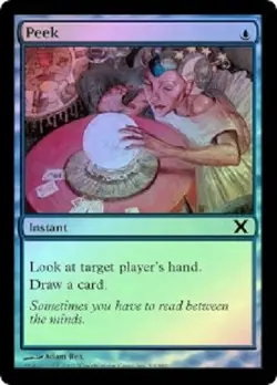 Peek (FOIL) - 10th Edition (Magic the Gathering MTG) NM - Image 1