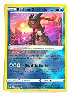 Radiant Greninja 046/189 Ultra Rare Astral Radiance Pokemon Pack Fresh Near Mint - Image 1
