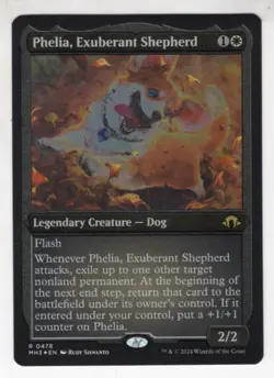 MTG Modern Horizons 3 Foil Rare Card #478 Phelia Exuberant Shepherd (Etched) - Image 1