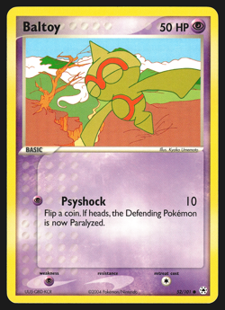 Baltoy 52/101 EX Hidden Legends Pokemon Card NM - Image 1