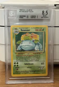 1999 Venusaur Holo Pokemon Base Unlimited BGS 8.5 - Image 1