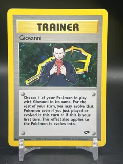 Giovanni Holo Rare Gym Challenge 18/132 Pokemon Gym Challenge SWIRL LP/MP - Image 1