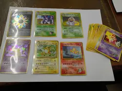 Pokemon TCG Japanese Vintage WotC Lot Blaine's Moltres, Dark Hypno swirl, Raichu - Image 1