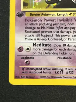 Pokemon TCG 1st Edition Mr. Mime Holo 6/64 Jungle Holo Rare Vintage SET BREAK - Image 5
