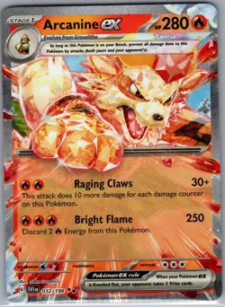 Arcanine ex 032/198 - Pokemon Scarlet & Violet Base Set - Double Rare (NM) - Image 1