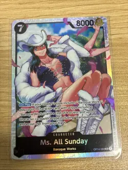 Ms. All Sunday Foil One Piece The Azure Sea's Seven OP14-084 Super Rare - Image 1