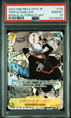 MANGA ALT ART TRAFALGAR LAW One Piece 2024 OP10 Royal Blood Japanese #119 PSA 10 - Image 1
