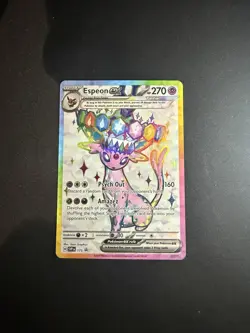 Pokemon Espeon EX SVP 175 Premium Figure Collection Black Star Promo - Image 1