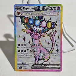 Pokemon TCG Espeon ex SVP 175 Premium Figure Collection Black Star Promo Card - Image 1