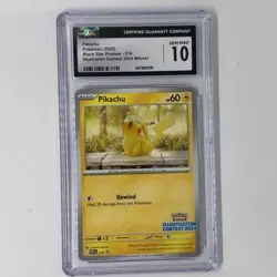 2025 POKEMON BLACK STAR PROMOS ILLUSTRATION CONTEST 2024 WINNER PIKACHU CGC 10 - Image 1