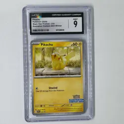 2025 POKEMON BLACK STAR PROMOS ILLUSTRATION CONTEST 2024 WINNER PIKACHU CGC 9 - Image 1