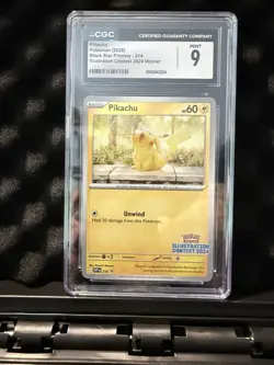 Pikachu Pokemon (2025) black star promos - 214 Illustration contest 2024 winner - Image 1