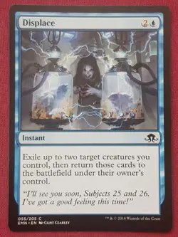 Magic The Gathering ELDRITCH MOON DISPLACE blue card MTG - Image 1