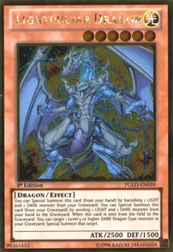 Lightpulsar Dragon - PGLD-EN039 - Gold Rare - 1st Edition Near Mint Yugioh Card - Image 1