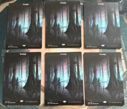 6 x Full Art land Unstable SWAMP 214/216 Magic the Gathering MTG - Image 1