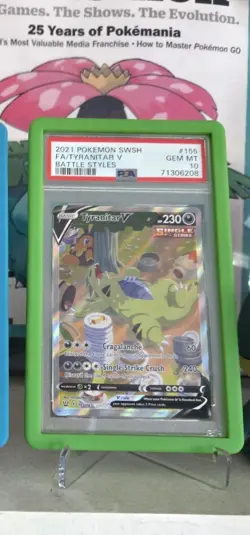 PSA 10 Tyranitar V #155/163 Alternate Full Art 2021 Pokemon SwSh Battle Styles - Image 1