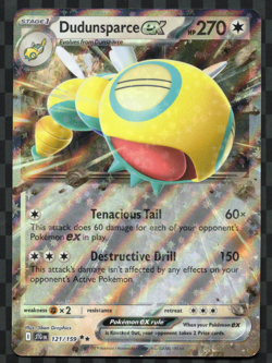 Dudunsparce ex #121/159 Double Rare Pokemon TCG English NM Journey Together - Image 1