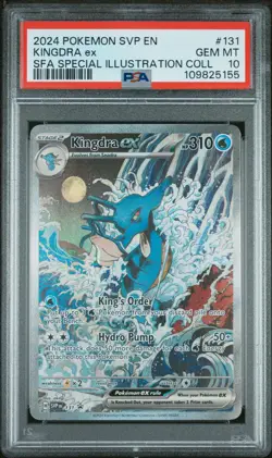 2024 POKEMON SVP EN-SV BLACK STAR PROMO #131 KINGDRA EX PSA 10 - Image 1