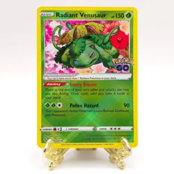 Radiant Venusaur 004/078 - Radiant Rare - Pokemon GO - Pokemon TCG - NM - Image 1