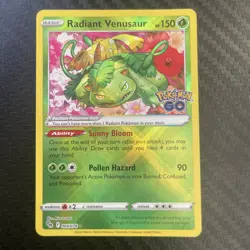 Radiant Venusaur 004/078 Pokemon GO Radiant Rare Pokemon NM - Image 1