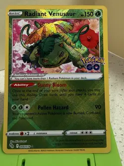 Radiant Venusaur Radiant Rare Pokemon GO 004/078 NM - Image 3