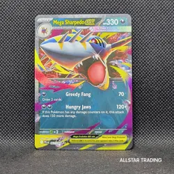 Mega Sharpedo EX 061/094 Pokemon Phantasmal Flames - Pokemon Mega Evolution Holo - Image 2